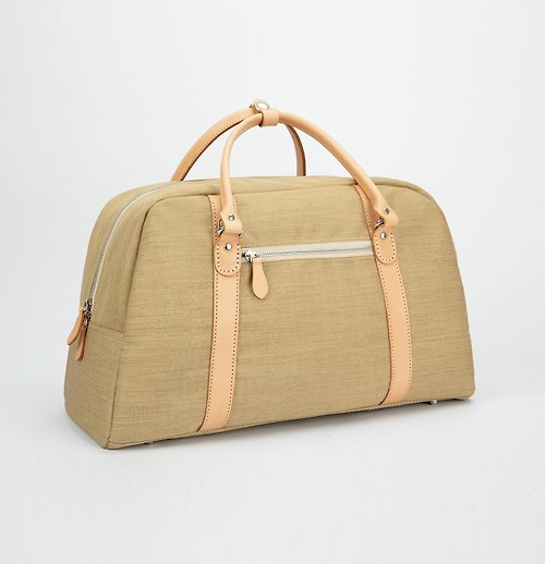 LEVAS(皮革帆布包) 短途旅行包大容量行李袋輕便波士頓收納袋時尚手提旅遊行李包