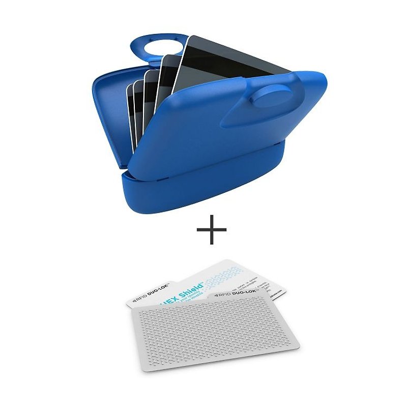 Capsul Case + DUO-LOK  RFID Tabs - Electric Blue - ที่เก็บนามบัตร - พลาสติก 