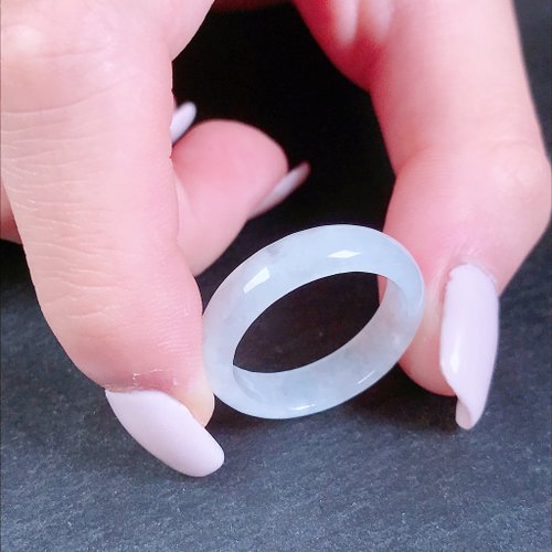 瓔珞珠寶盒 E.L.Jewelry Box 【求‧緣】冰種翡翠戒指戒圈 | 國際14圍 | 天然緬甸玉A貨翡翠