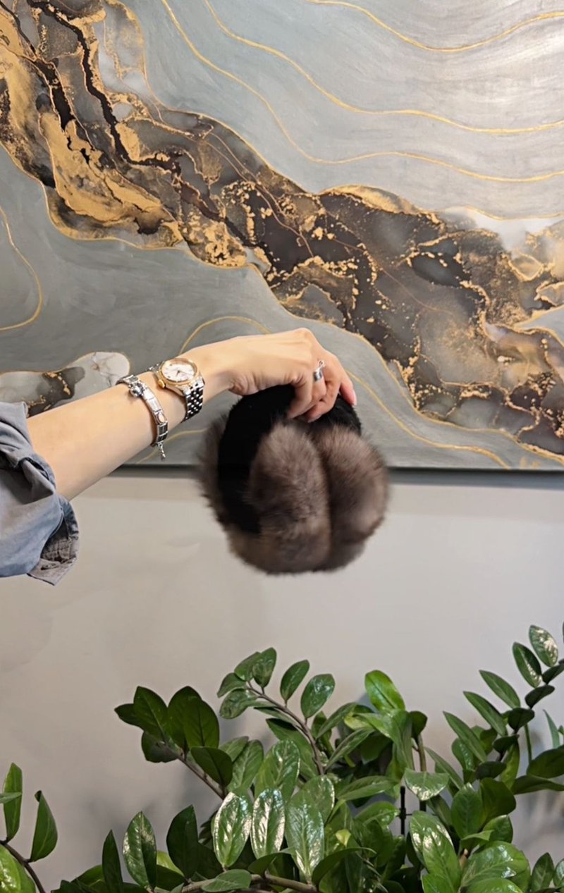 雅库特西伯利亚紫貂毛耳罩 北极冬季饰品 - 帽子 - 其他材質 