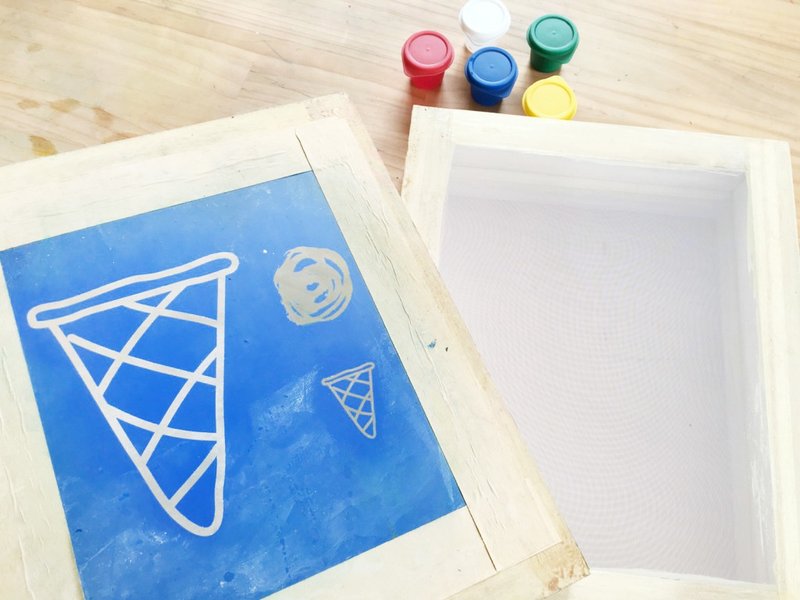 [Play printing] Screen printing, silk screen printing, customized layout drawing - Wood, Bamboo & Paper - Wood Blue