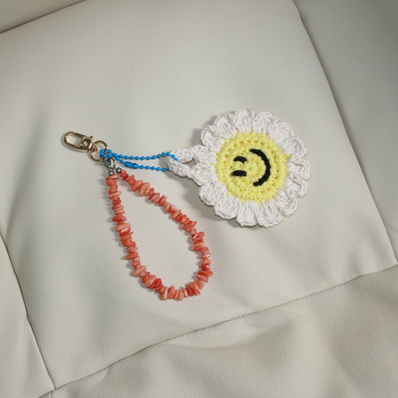 Daisy and Stone Keychain Bag Accessories - 吊飾/掛飾 - 其他材質 橘色