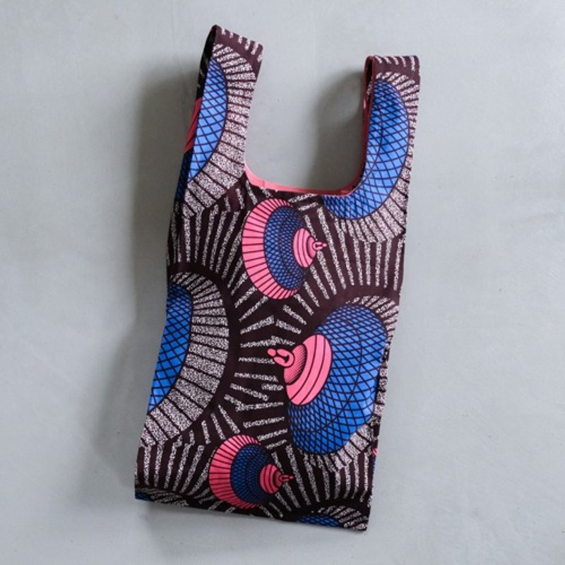 African wax print shopping bag Sotho Hat - กระเป๋าถือ - วัสดุอื่นๆ 