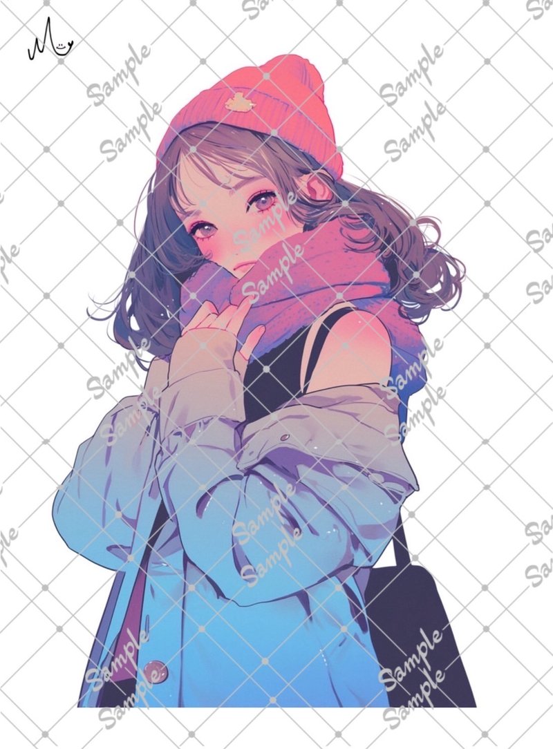 オリジナル人物ステッカー10月新作 - 貼紙 - 紙 