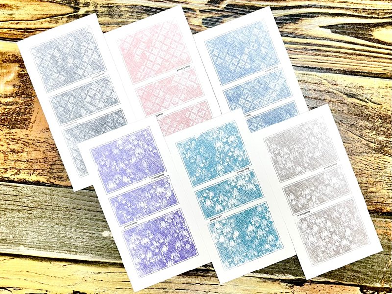 (mini art memo pack 6 types 25pcs SET) lonly drawing pattern label 6 types - 便條紙/便利貼 - 紙 多色