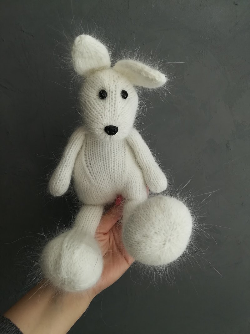 baby toy, birthday gift, rabbit - 寶寶/兒童玩具/玩偶 - 羊毛 白色