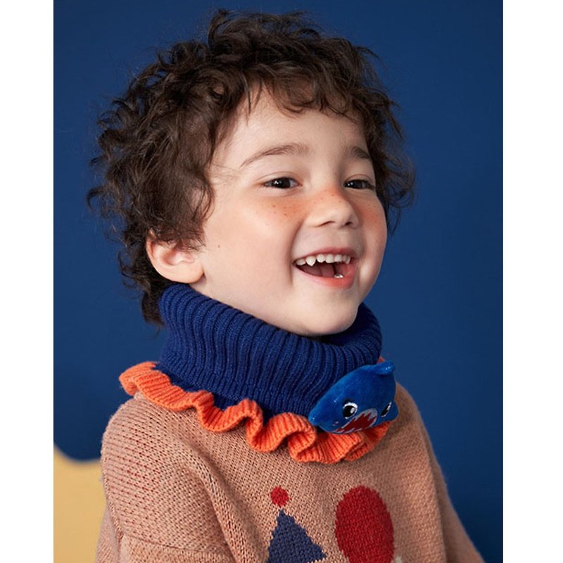 kocotree 針織保暖圍脖-均碼-鯊魚 - 兒童家具 - 聚酯纖維 藍色