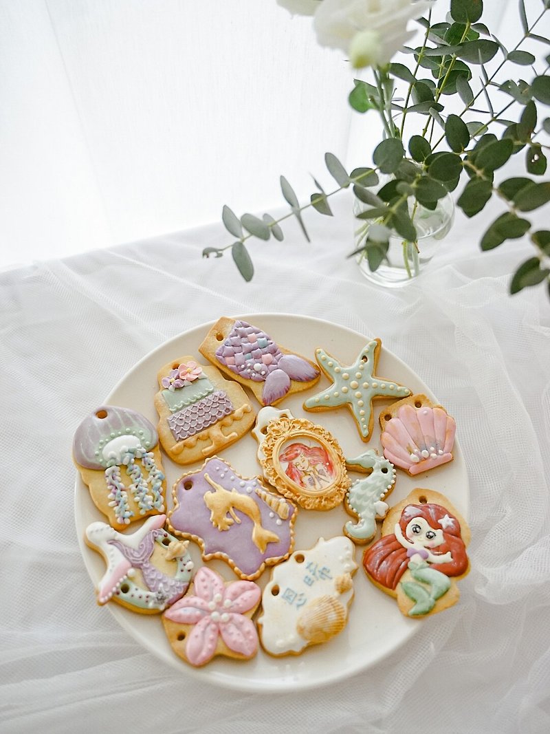 Mermaid Frosted Cookies Salivary Cookies - Handmade Cookies - Fresh Ingredients 