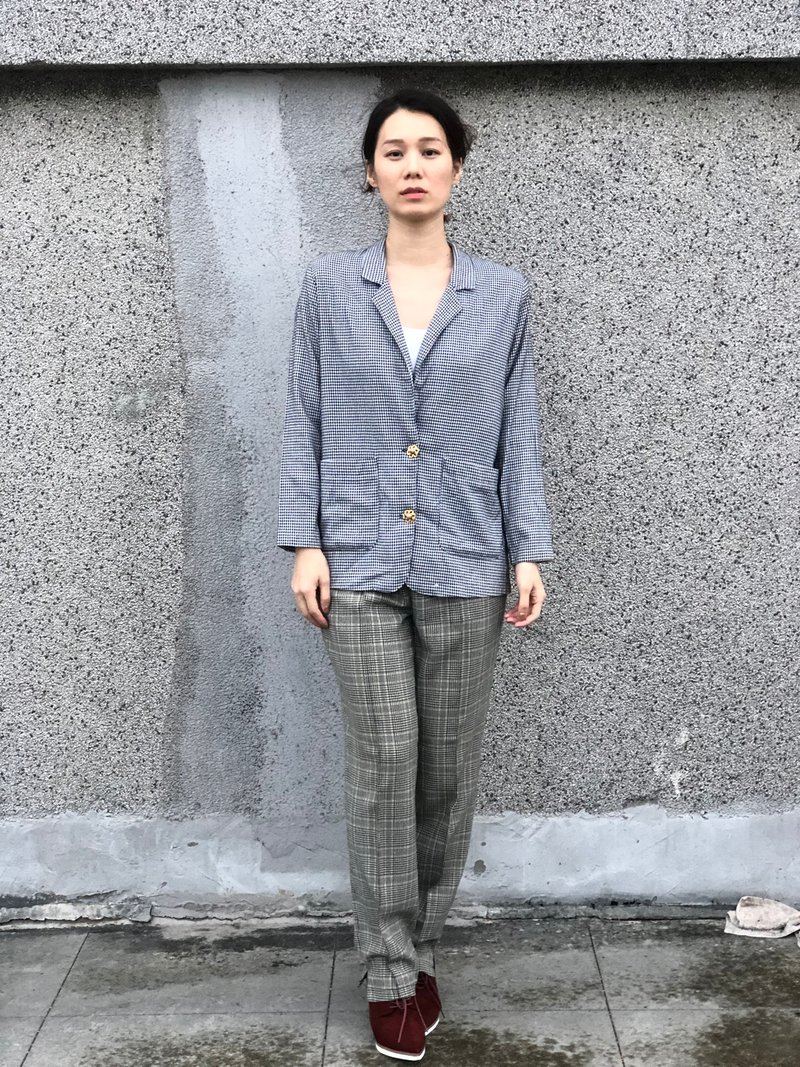 細飛鏢紋西裝外套 - 女西裝外套 - 其他材質 黑色