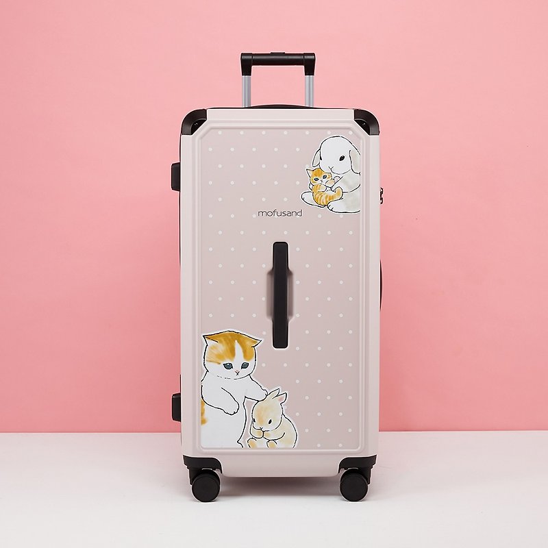 [MOFUSAND] Maofusandi 28-inch zippered fat box-Cat Rabbit Pink - Luggage & Luggage Covers - Plastic Pink