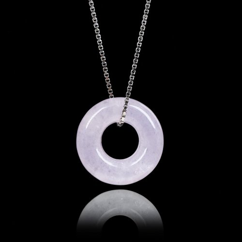 正佳珠寶 Gemsrich Jewelry 【正佳珠寶】冰種紫羅蘭 甜甜圈 天然A貨翡翠吊墜