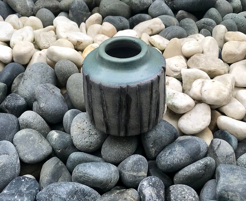 粉墨綠釉彩陶花器 收藏藝術品 陶器 花瓶 擺飾 - 花瓶/陶器 - 陶 多色