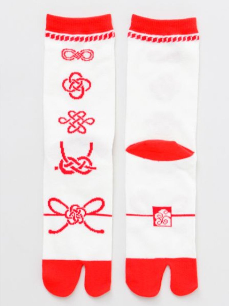 【熱門預購】日本水引 Mizuhiki 兩趾襪 足袋 (23~25cm) 7JKP8309 - 襪子 - 其他人造纖維 白色