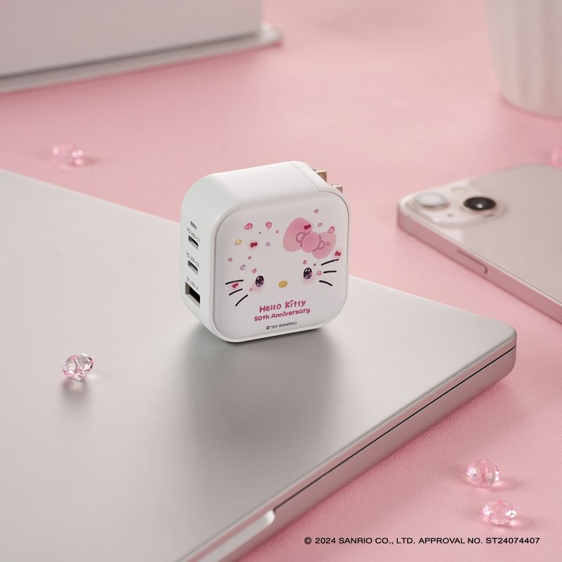 Maktar 66W GaN  Hello Kitty 充電器 口袋快充 3孔 - 行動電源/充電線 - 塑膠 白色