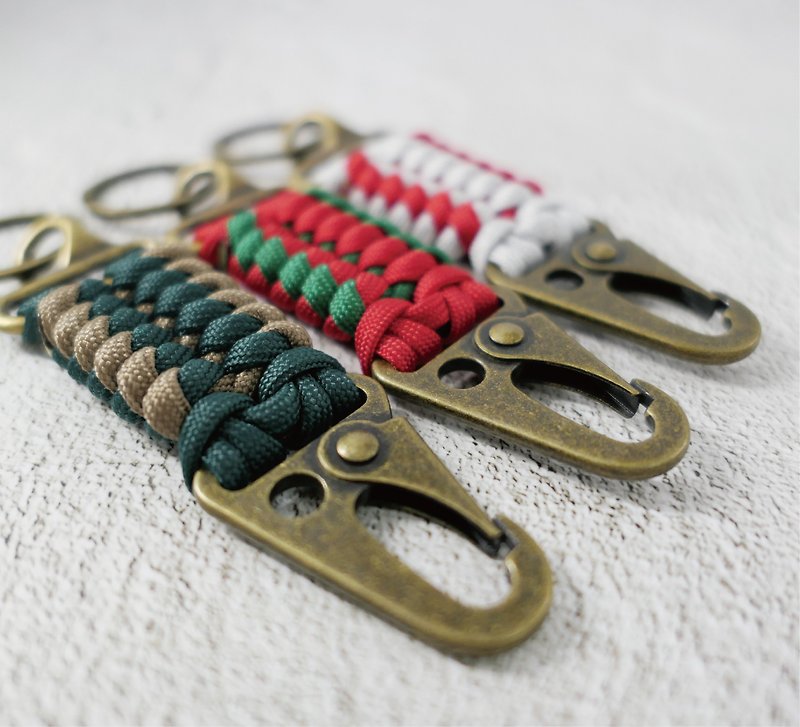 [Christmas Series] Paracord Braided Buckle Key Ring 3 Types - Keychains - Nylon 