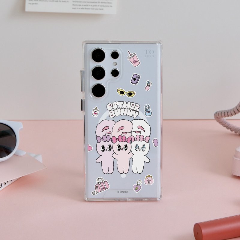 艾絲樂小兔姐妹出遊防摔透明SAMSUNG手機殼 - 手機殼/手機套 - 塑膠 多色