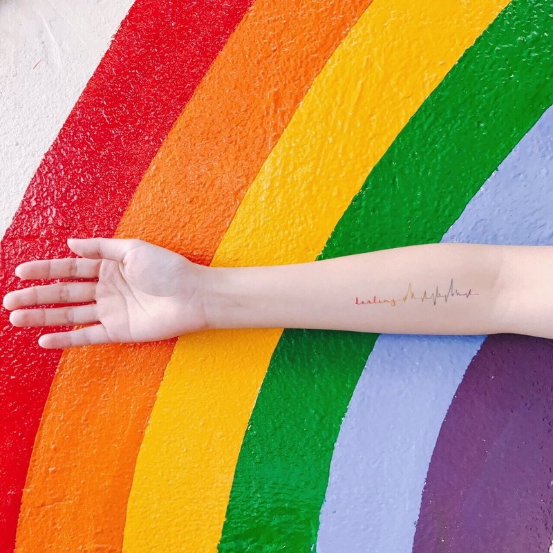 爱最大 | 2入纹身贴纸 彩虹 婚姻平权 爱最大 同志lgbt