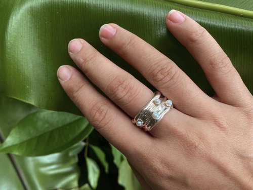 Oshen Jewelry 海浪系列-Pearl 珍珠戒指
