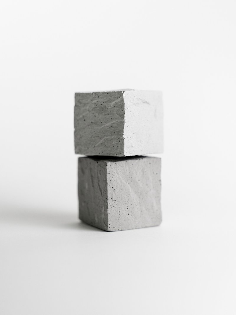 小さな四角い岩の香拡散石 - アロマ・線香 - その他の素材 グレー