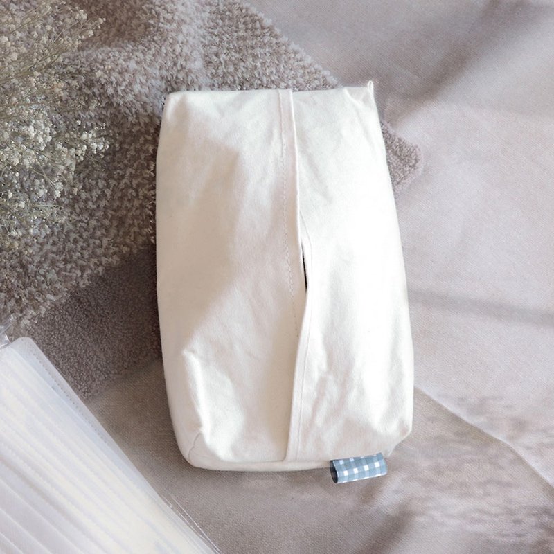 Japan TOYO CASE cotton and linen wall-mounted magnetic mask storage bag-3 colors optional - กล่องเก็บของ - ผ้าฝ้าย/ผ้าลินิน ขาว