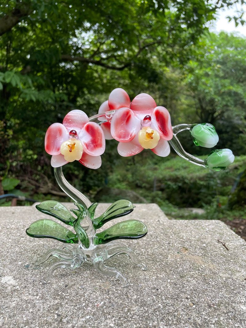 水晶玻璃 手工 蘭花 擺飾 擺件 - 擺飾/家飾品 - 玻璃 