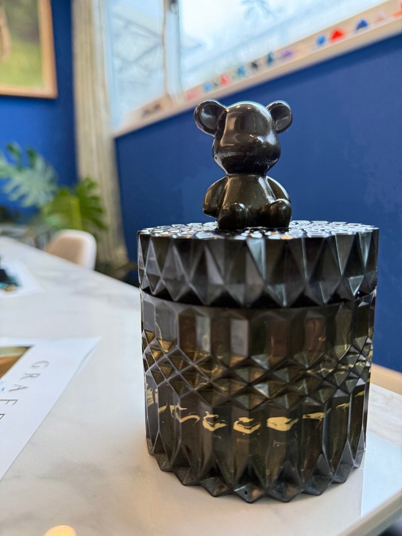 Storage Jar - กล่องเก็บของ - เรซิน สีดำ