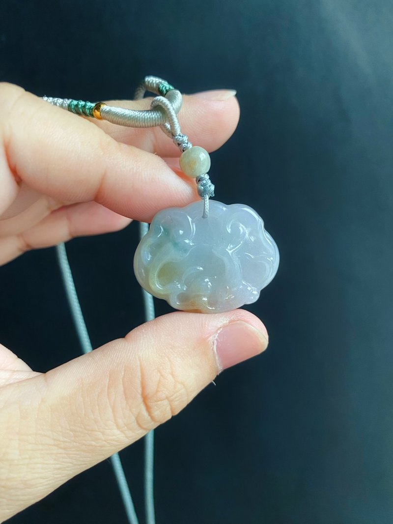 天然緬甸玉翡翠 如意狐狸 手工雕 招桃花守姻緣 禮物 天然 項鍊 - 項鍊 - 玉石 綠色