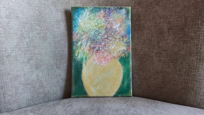 Healing painting/flower painting/decorative painting/frameless painting/hanging painting/original painting/ Acrylic watercolor painting - โปสเตอร์ - ผ้าฝ้าย/ผ้าลินิน 