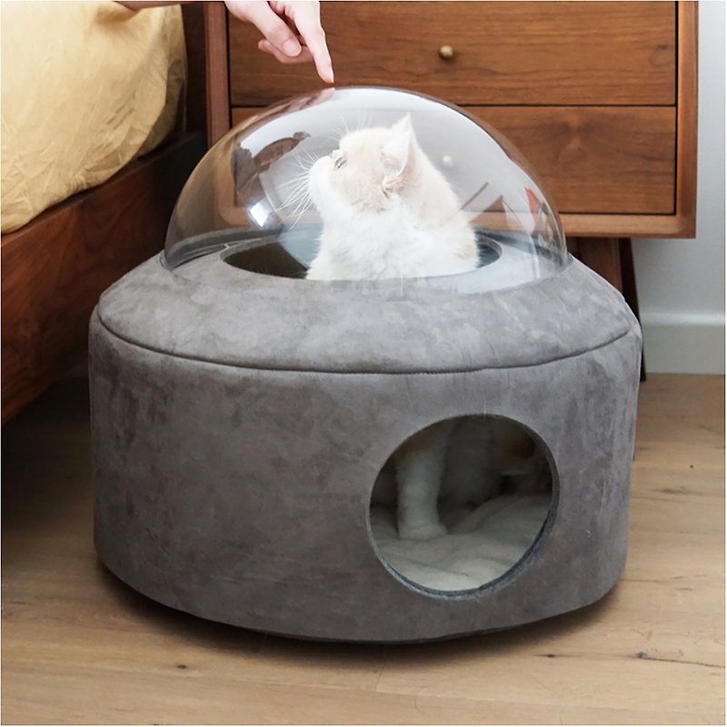 PURROOM original space capsule cat litter suede material is scratch-resistant and wear-resistant - ที่นอนสัตว์ - วัสดุอื่นๆ 