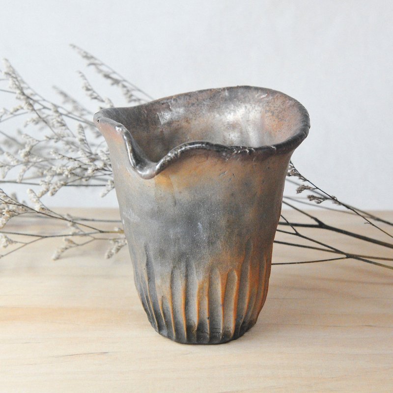 手作り陶器の薪|大茶海/フェアカップ/マグカップ制服の自然の荒野 - 急須・ティーカップ - 陶器 ブラウン