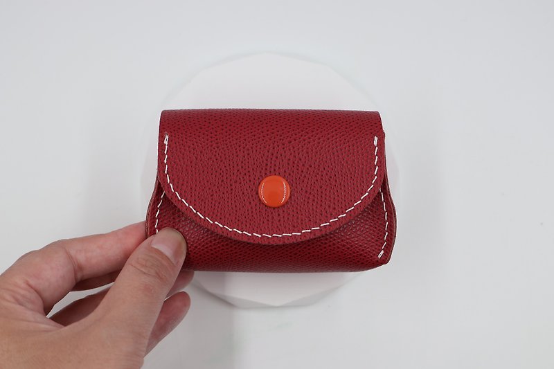 [Universal Bag] MM Chocolate/Doudou Button - Coin Purses - Genuine Leather 