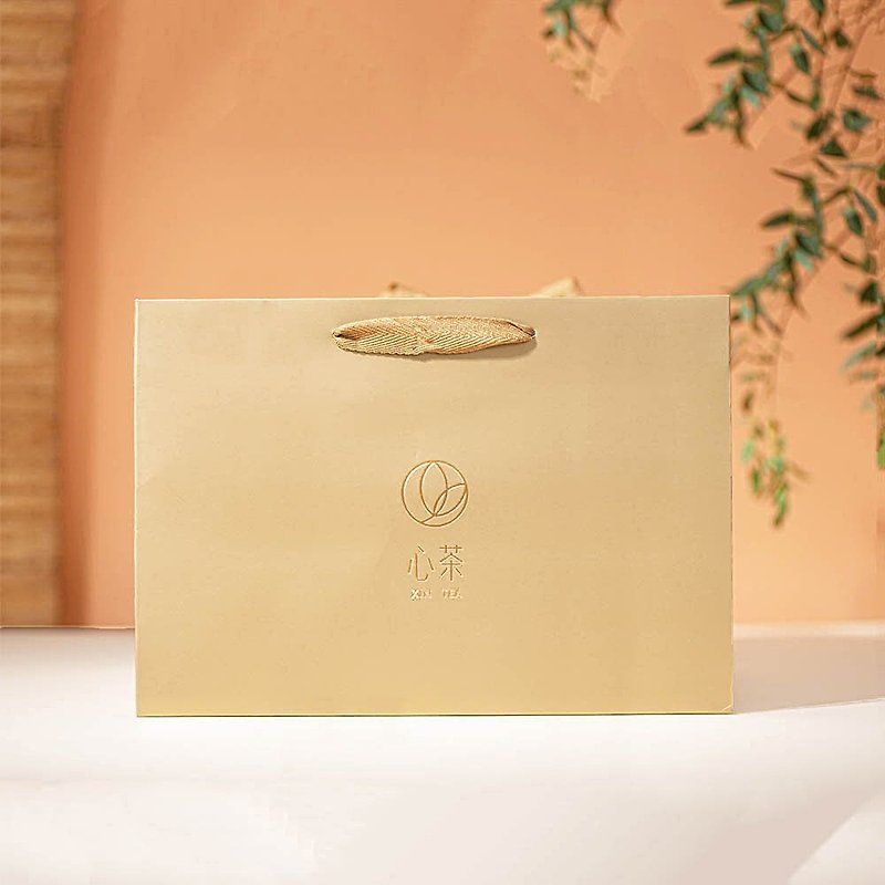 Textured hot stamping bag | Special for tea and snacks with strong tea-based desserts - อื่นๆ - กระดาษ 