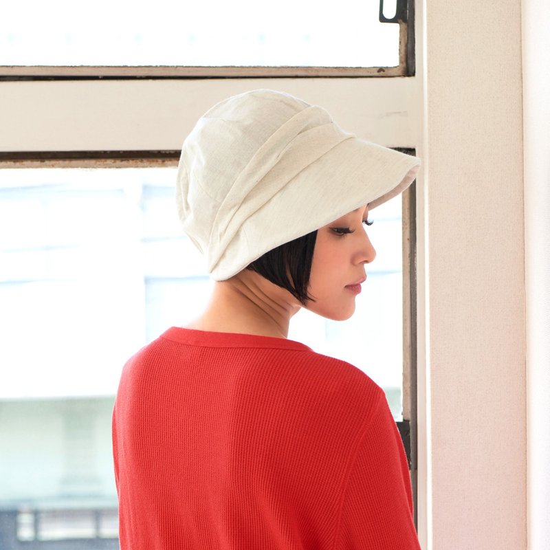 Womens Sun Hat, Vintage Style Linen Hat, Chemo Sun Cover, Ladies Brim Bonnet - Hats & Caps - Other Man-Made Fibers 