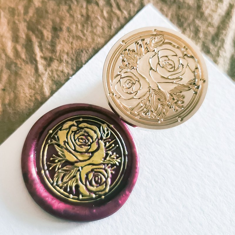 Wax Stamp Stamp Roses - Stamps & Stamp Pads - Other Metals 