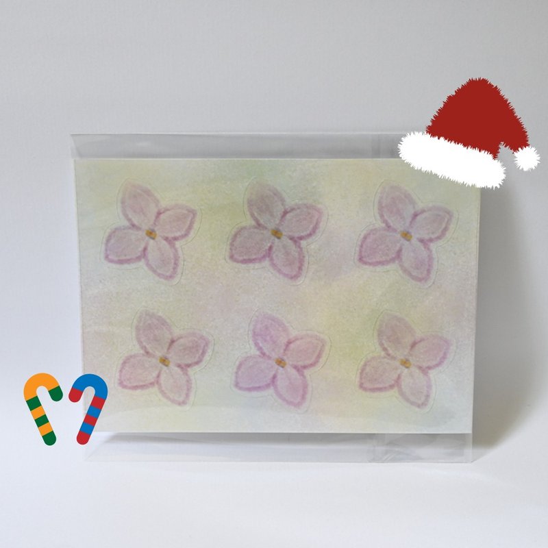 Soft Pink Translucent Flowers Transparent Sticker Hand-drawn Flora Planner Decoration Christmas Gift Exchange Stickers - สติกเกอร์ - กระดาษ 