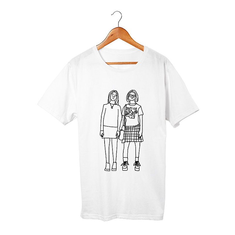 Enid and Rebecca #4 T恤 - T 恤 - 棉．麻 白色