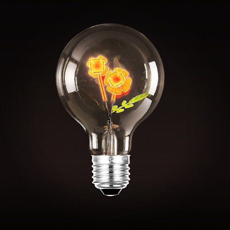 Decorative atmosphere‧Pattern bulb‧Clover bulb│Good Form‧Good shape - Lighting - Glass Orange