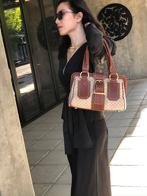 Second-hand bag Celine, Brown brown presbyopia, handbag, Boston bag, vintage bag