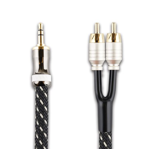 川木音箱 x ChuanMu Audio 3.5mm轉2RCA【川木】全新現貨【M220】一分二 3.5轉雙蓮花 rca