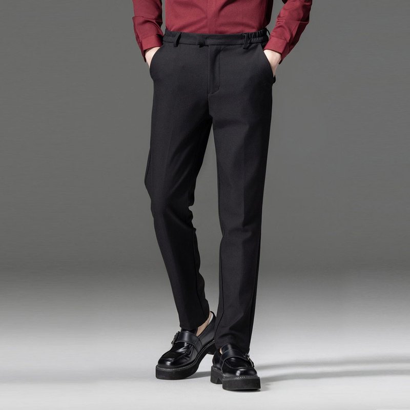 Business cultivate one's morality pants fall straight men leisure trousers - Men's Pants - Polyester Black