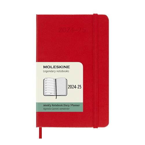 MOLESKINE MOLESKINE 2024-25 週記手帳 18M硬殼 口袋型紅