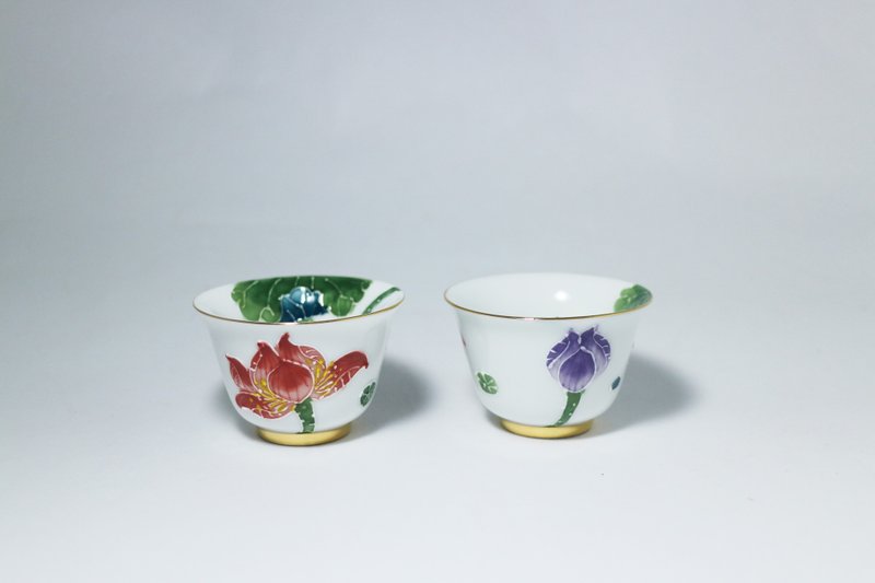 Pure hand-painted teacup - ถ้วย - เครื่องลายคราม หลากหลายสี