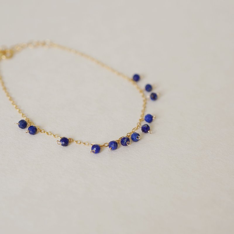 14kg Lapis Lazuli Random Bracelet - สร้อยข้อมือ - โลหะ สีน้ำเงิน