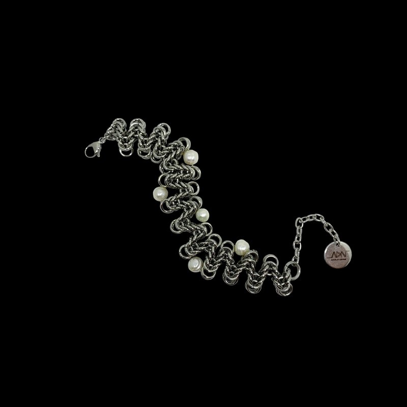 ฺBracelet Lace#2 - 項鍊 - 不鏽鋼 銀色