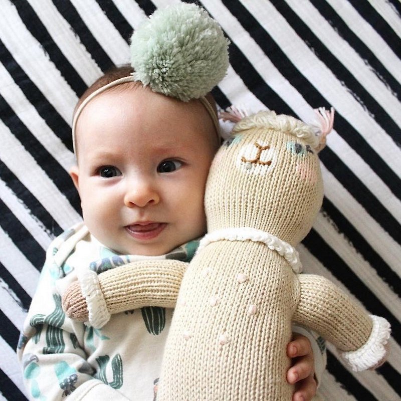 American Blabla Kids Pure Cotton Knit Doll (Small) Alpaca 1-04-044 - ของเล่นเด็ก - ผ้าฝ้าย/ผ้าลินิน สีกากี