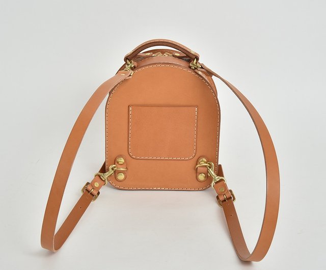 Japanese craftsman handmade leather mini backpack (R-32) - 5