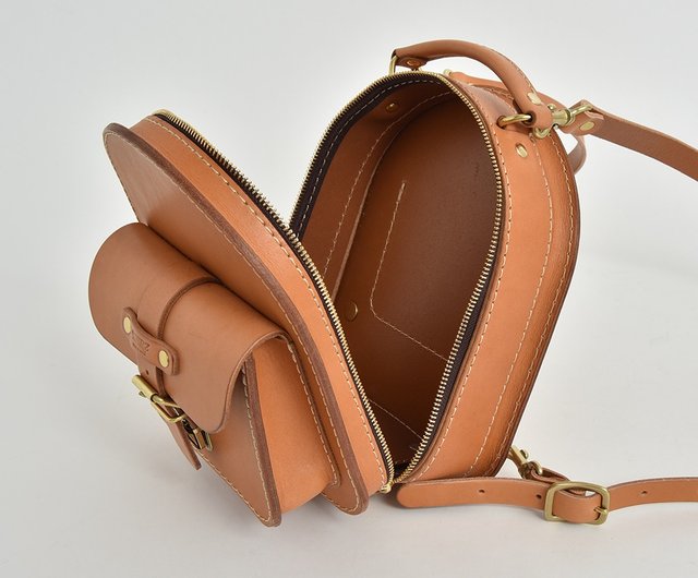 Japanese craftsman handmade leather mini backpack (R-32) - 5