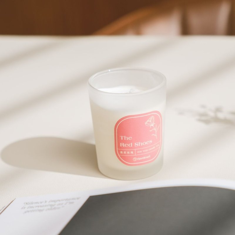 Soy Scented Candle | Gentle Rose | Red Dance Shoes 65g - Candles & Candle Holders - Wax 