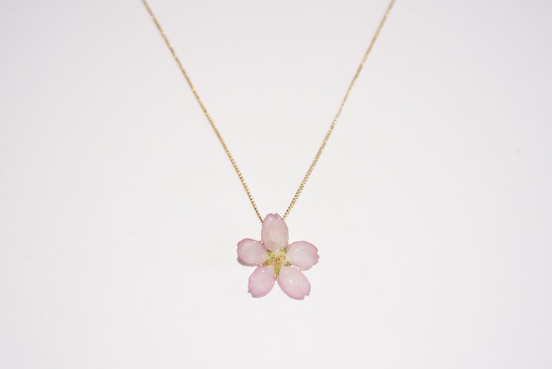 cherry blossom necklace 2 - สร้อยคอ - เรซิน สึชมพู