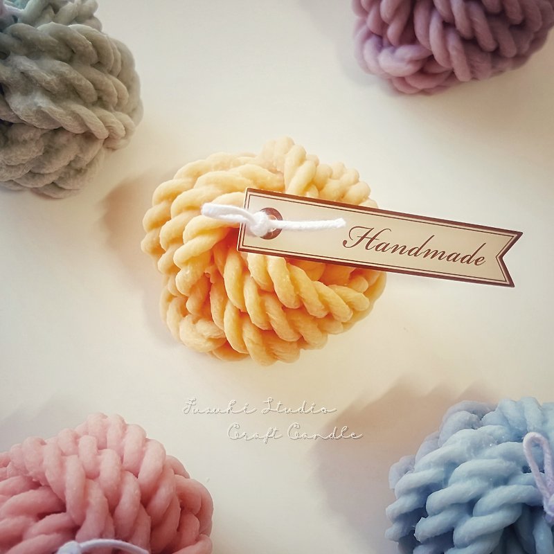 編み糸ボールの香りのキャンドル糸ボールの形のキャンドルの香りのディスプレイ - キャンドル・燭台 - 蝋 多色